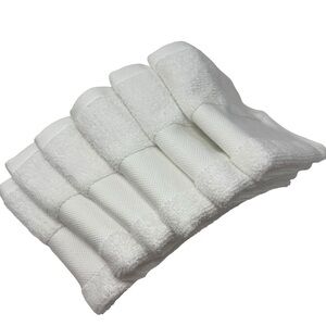 Lauren Ralph Lauren Wescott Sailcloth White set of 6 Wash cloths NWT